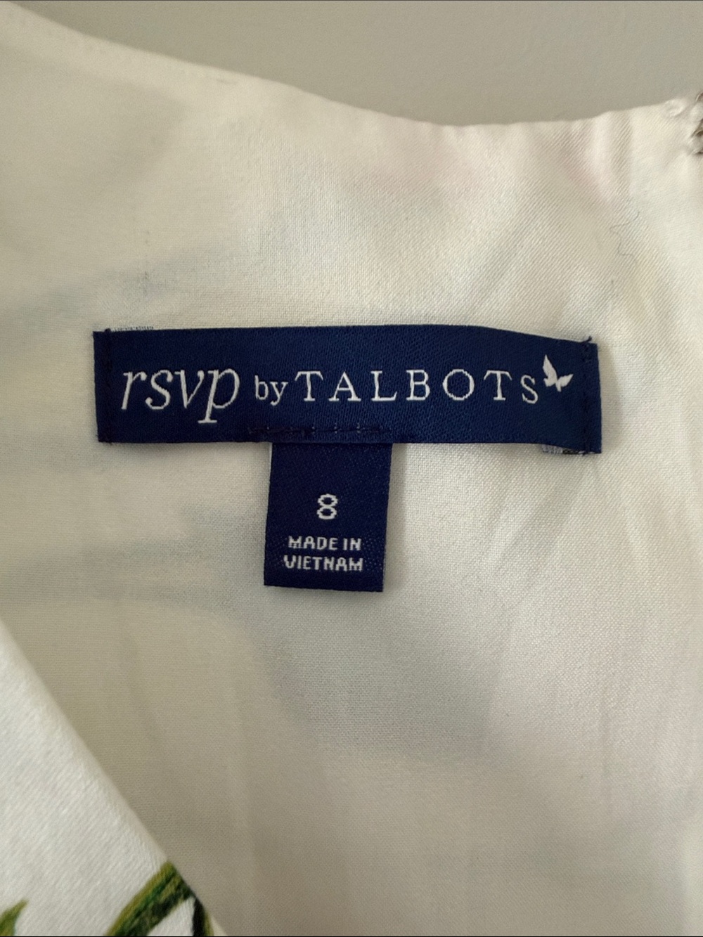 Talbots White Floral Lemon Print Belted Midi Dress - Picture 4 of 6